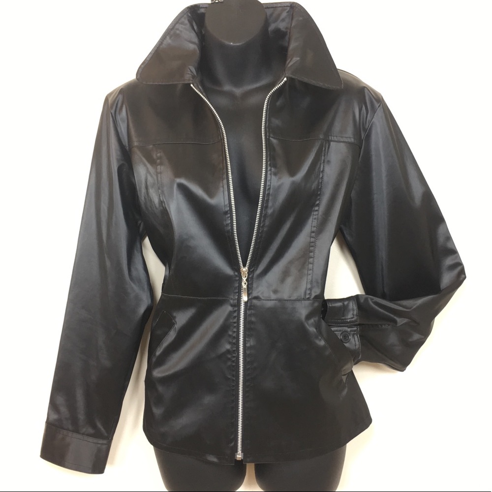 Paris Blues black zip up jacket, medium